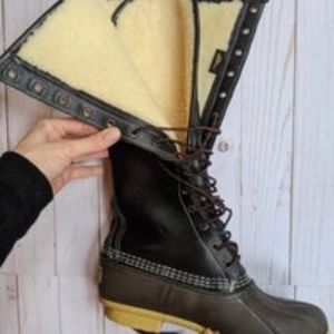 L.L. Bean 16" Shearling Duck Boots Size 7 women’s 🥾